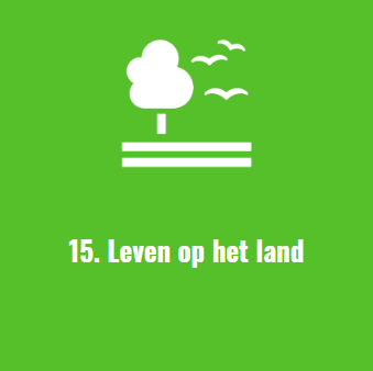 Logo SDG 15: leven op het land