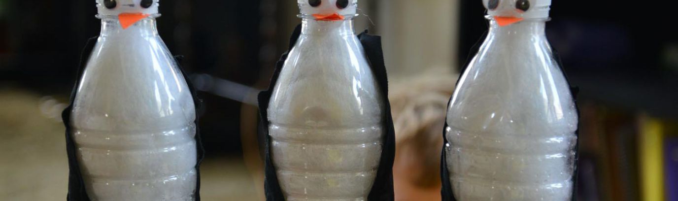 Pinguins van plastic flessen
